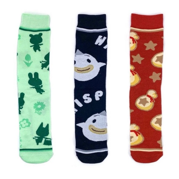 NINTENDO ANIMAL CROSSING Novelty Gift Box Crew Socks - 3 pack - Picture 9 of 13